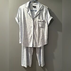 kate spade new york Brushed Jersey Short Sleeve Long PJ Womens Sz L